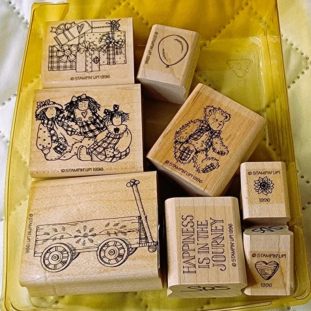 Vintage StampinUp Stamp Set Wagon Journey 1996